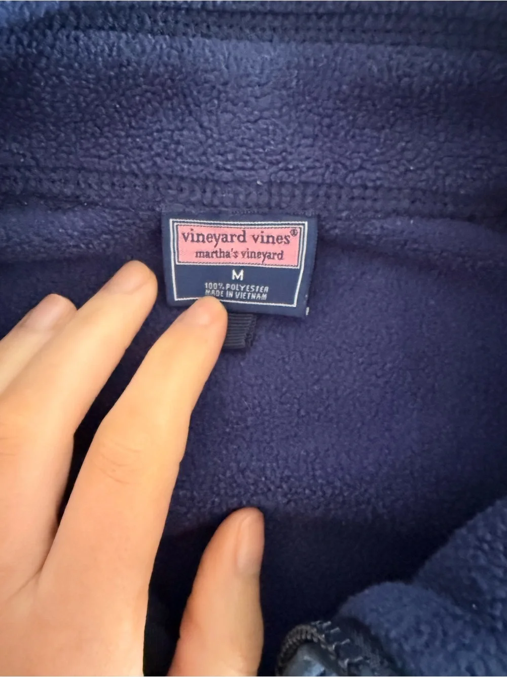 Vineyard Vines Men’s Navy Fleece Vest
